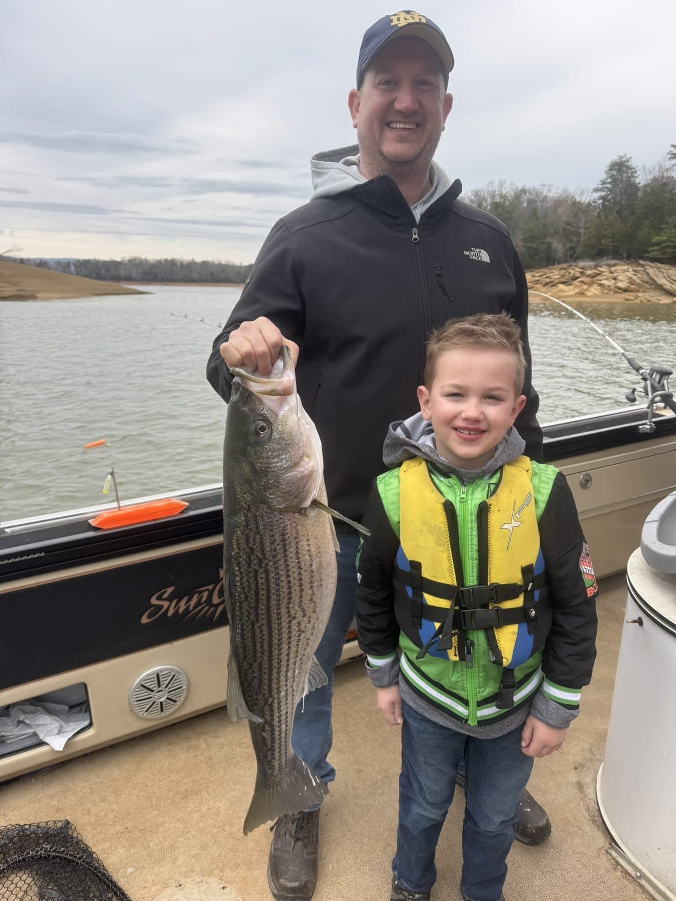 First striper and a life jacket