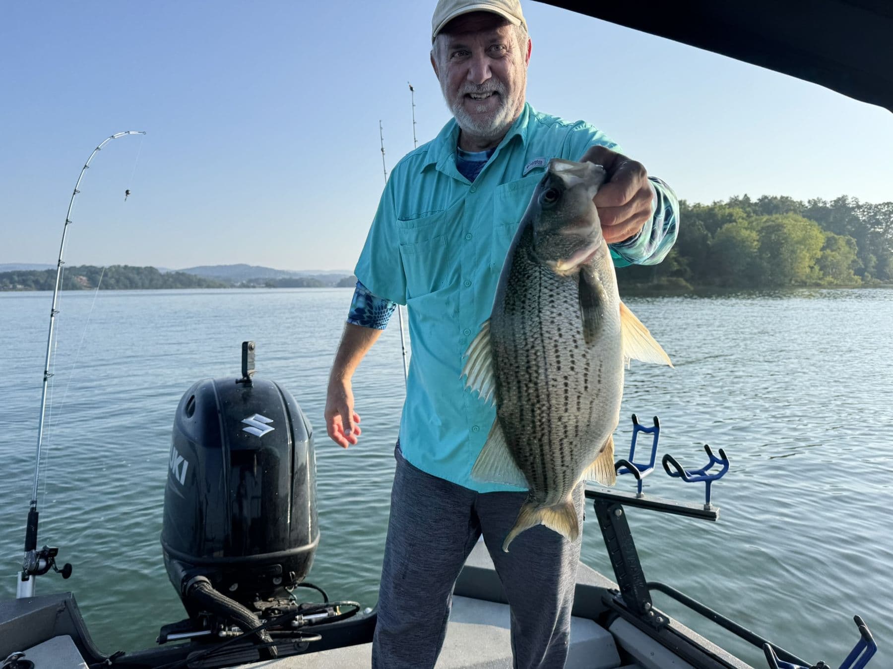 Working a fish on the deck