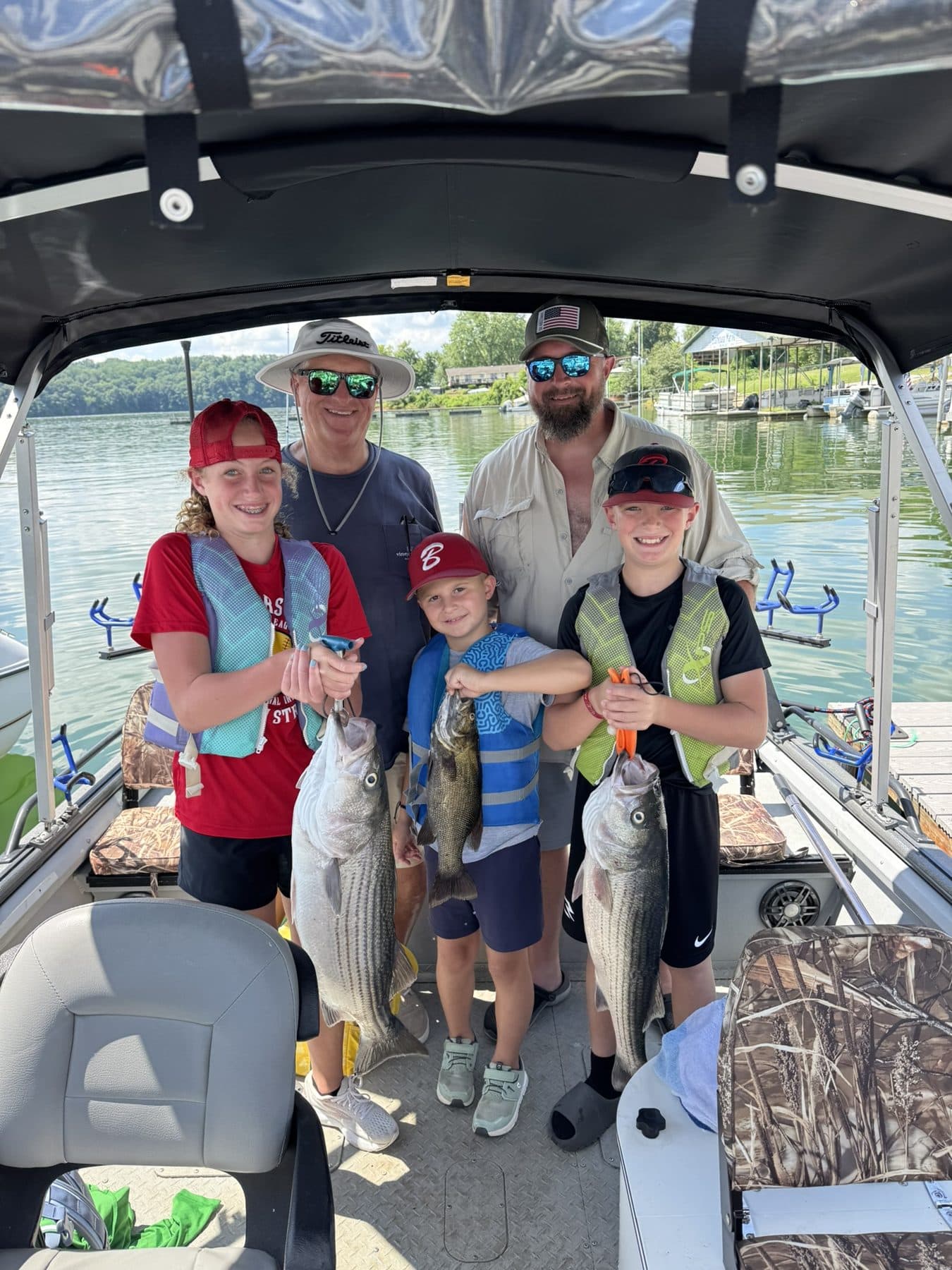 The whole family aboard