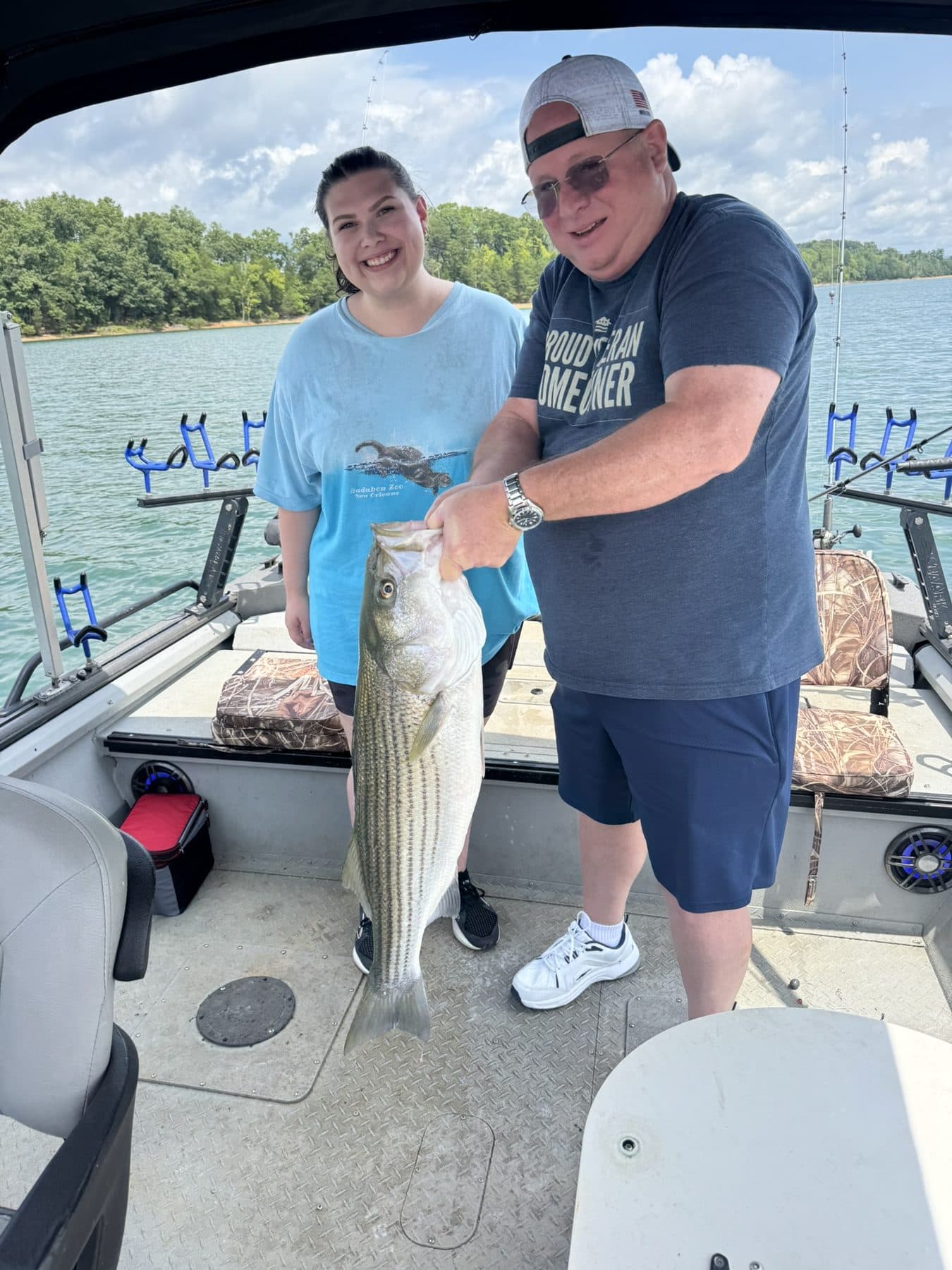 Two anglers two good stripers
