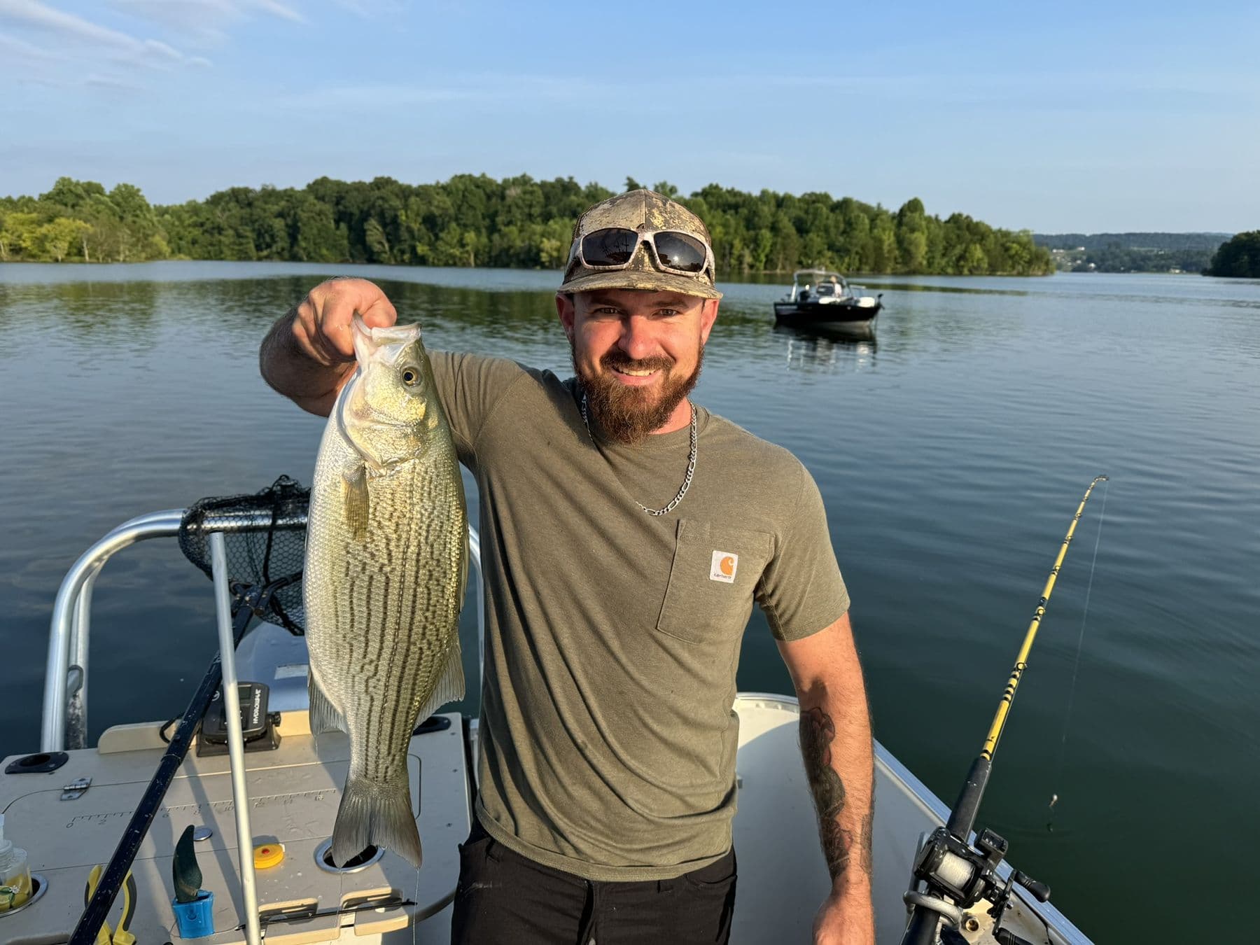 Two anglers and a good fish
