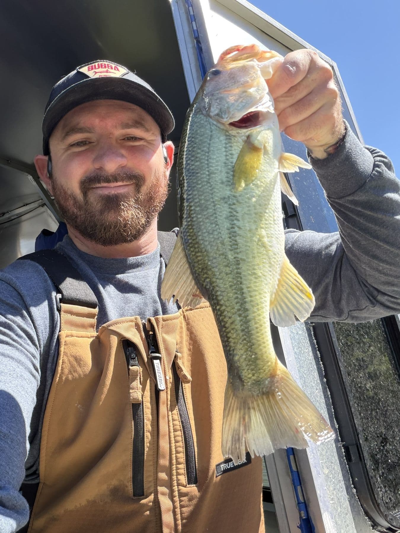 A big fish in the camo jacket
